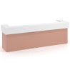 mostrador de recepcion 326x75 rosa talco blanco mate welcome mostrador doble encimera corta corrida 1