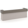 mostrador de recepcion 326x75 gris coco etna welcome mostrador doble encimera corta corrida 1