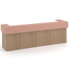 mostrador de recepcion 326x75 naturale rosa talco welcome mostrador doble encimera corta corrida 1