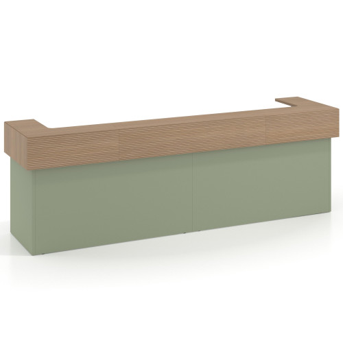 Mostrador doble encimera corta corrida estructura Rayado - 326x75