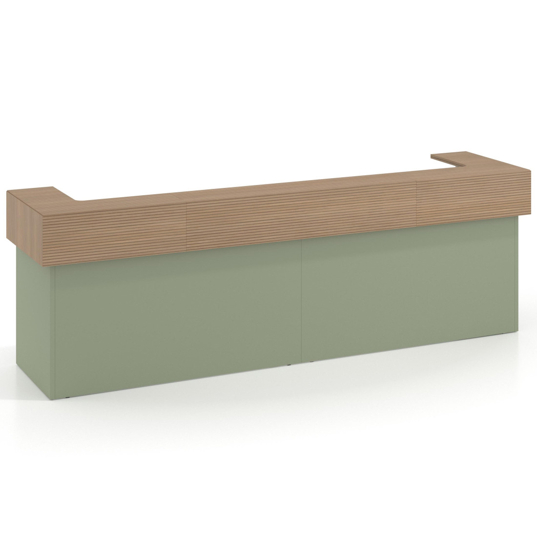 mostrador de recepcion 326x75 sauce rayado natural welcome mostrador doble encimera corta corrida 1