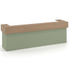 mostrador de recepcion 326x75 sauce rayado natural welcome mostrador doble encimera corta corrida 1