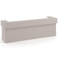 Mostrador doble encimera corta corrida monocolor - GRIS COCO, 326x75