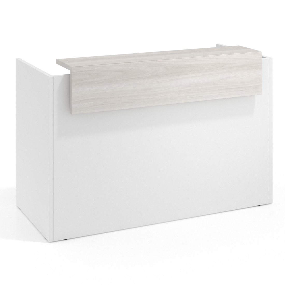 mostrador de recepcion 106x75 blanco mate california welcome mostrador individual encimera corta 1