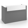 mostrador de recepcion 106x75 gris tormenta blanco mate welcome mostrador individual encimera corta 1
