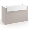 mostrador de recepcion 106x75 gris coco blanco mate welcome mostrador individual encimera corta 1
