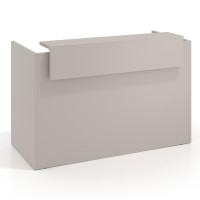 Mostrador individual encimera corta monocolor - GRIS COCO, 166x75