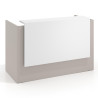 mostrador de recepcion 106x75 gris coco blanco mate welcome mostrador individual encimera larga 1