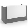mostrador de recepcion 106x75 gris tormenta blanco mate welcome mostrador individual encimera larga 1