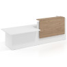 mostrador de recepcion 240x75 blanco mate naturale welcome mostrador inicial con modulo de atencion 1