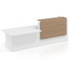 mostrador de recepcion 240x75 blanco mate rayado natural welcome mostrador inicial con modulo de atencion 1
