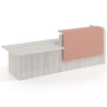 mostrador de recepcion 240x75 california rosa talco welcome mostrador inicial con modulo de atencion 1