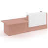 mostrador de recepcion 240x75 rosa talco blanco mate welcome mostrador inicial con modulo de atencion 1