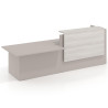 mostrador de recepcion 240x75 gris coco california welcome mostrador inicial con modulo de atencion 1