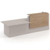 mostrador de recepcion 240x75 gris coco naturale welcome mostrador inicial con modulo de atencion 1