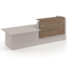 mostrador de recepcion 240x75 gris coco noce sabi welcome mostrador inicial con modulo de atencion 1
