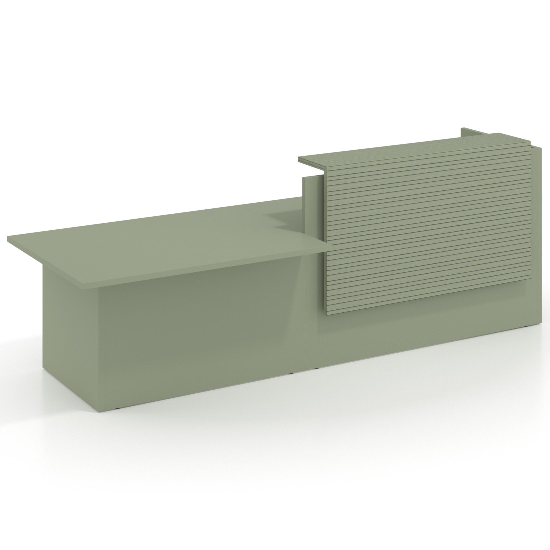 mostrador de recepcion 240x75 sauce rayado sauce welcome mostrador inicial con modulo de atencion 1