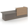 mostrador de recepcion 240x75 etna rayado natural welcome mostrador inicial con modulo de atencion 1
