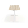 Escritorio Elevable Erghos Basic estructura blanca canto recto