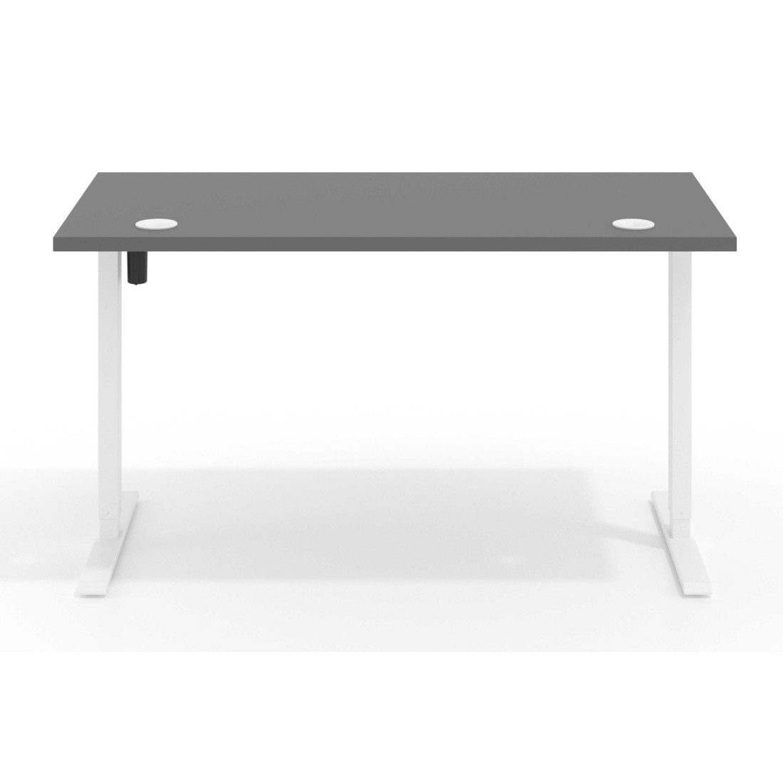 Escritorio Elevable Erghos Basic estructura blanca canto recto