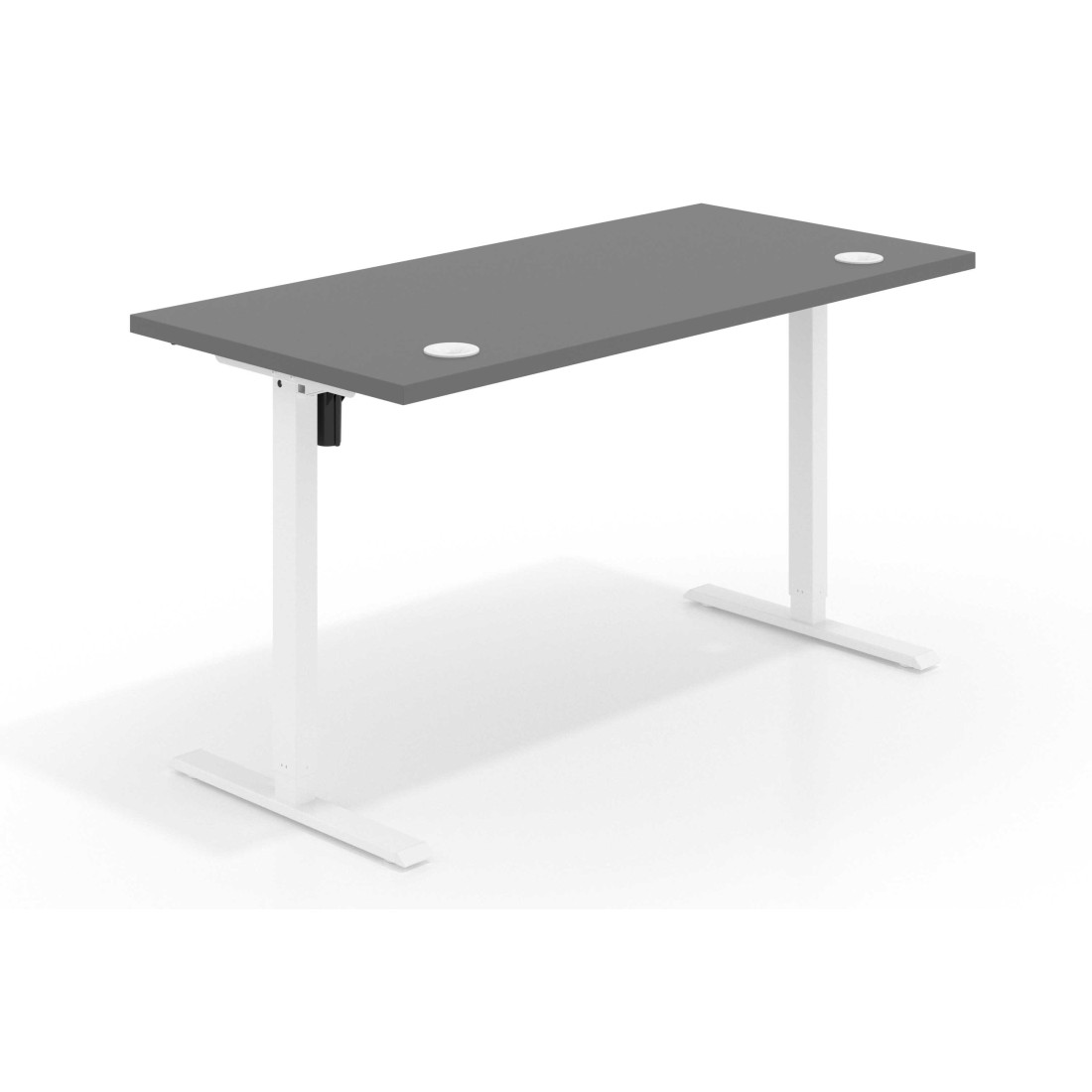 Escritorio Elevable Erghos Basic estructura blanca canto recto