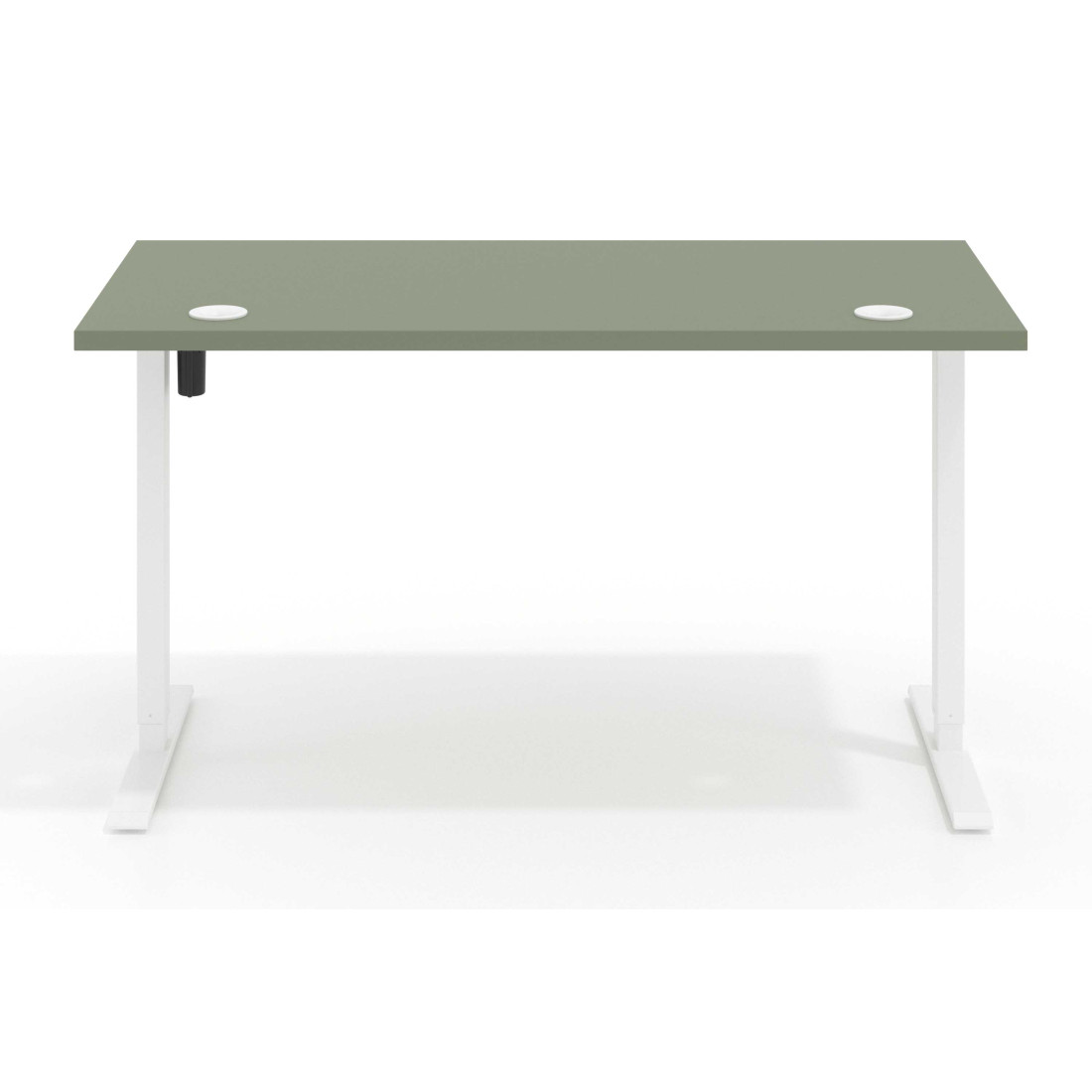 Escritorio Elevable Erghos Basic estructura blanca canto recto