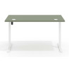 Escritorio Elevable Erghos Basic estructura blanca canto recto