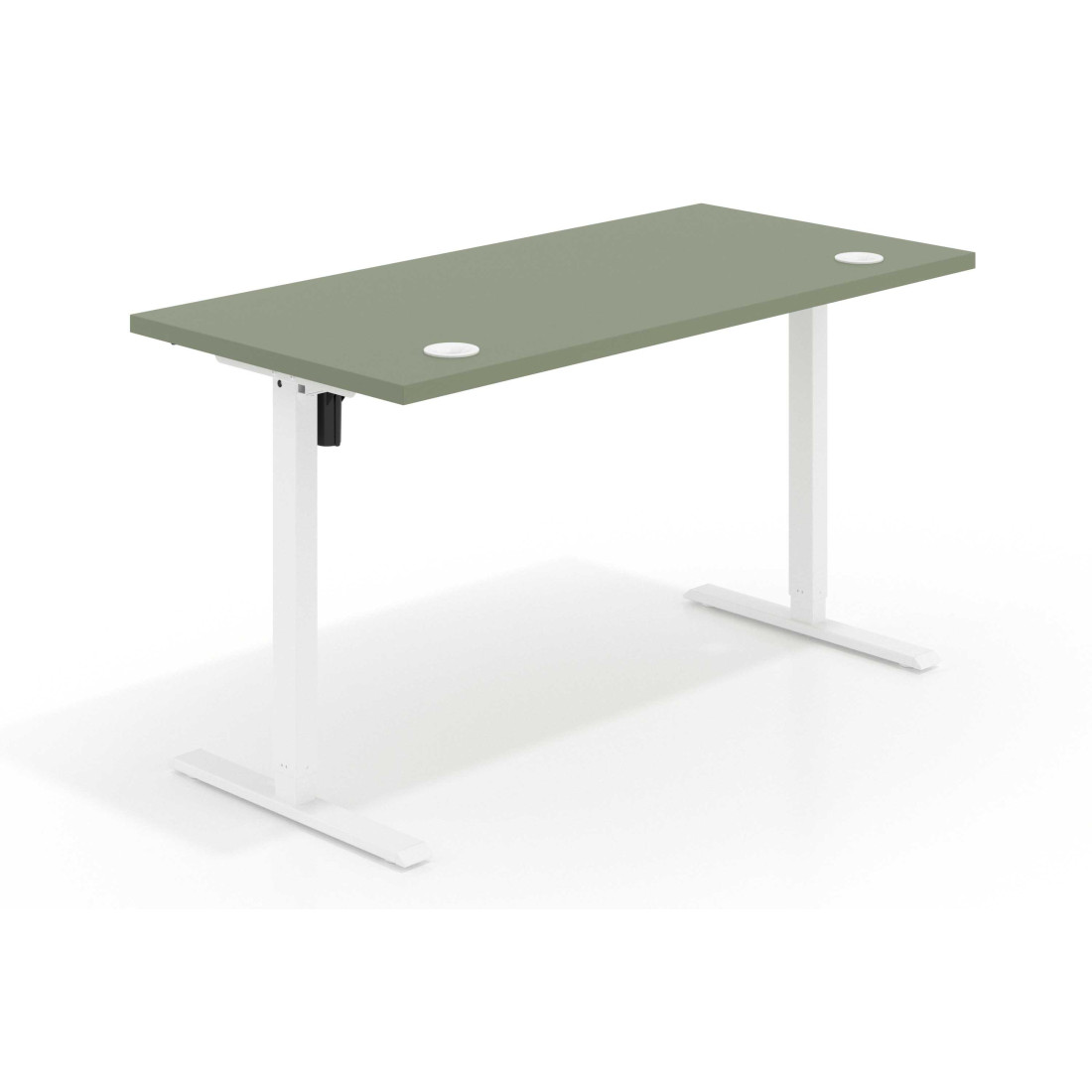Escritorio Elevable Erghos Basic estructura blanca canto recto