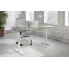 Escritorio Elevable Erghos Basic estructura blanca canto recto