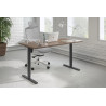 Escritorio Elevable Erghos Basic estructura negro canto recto