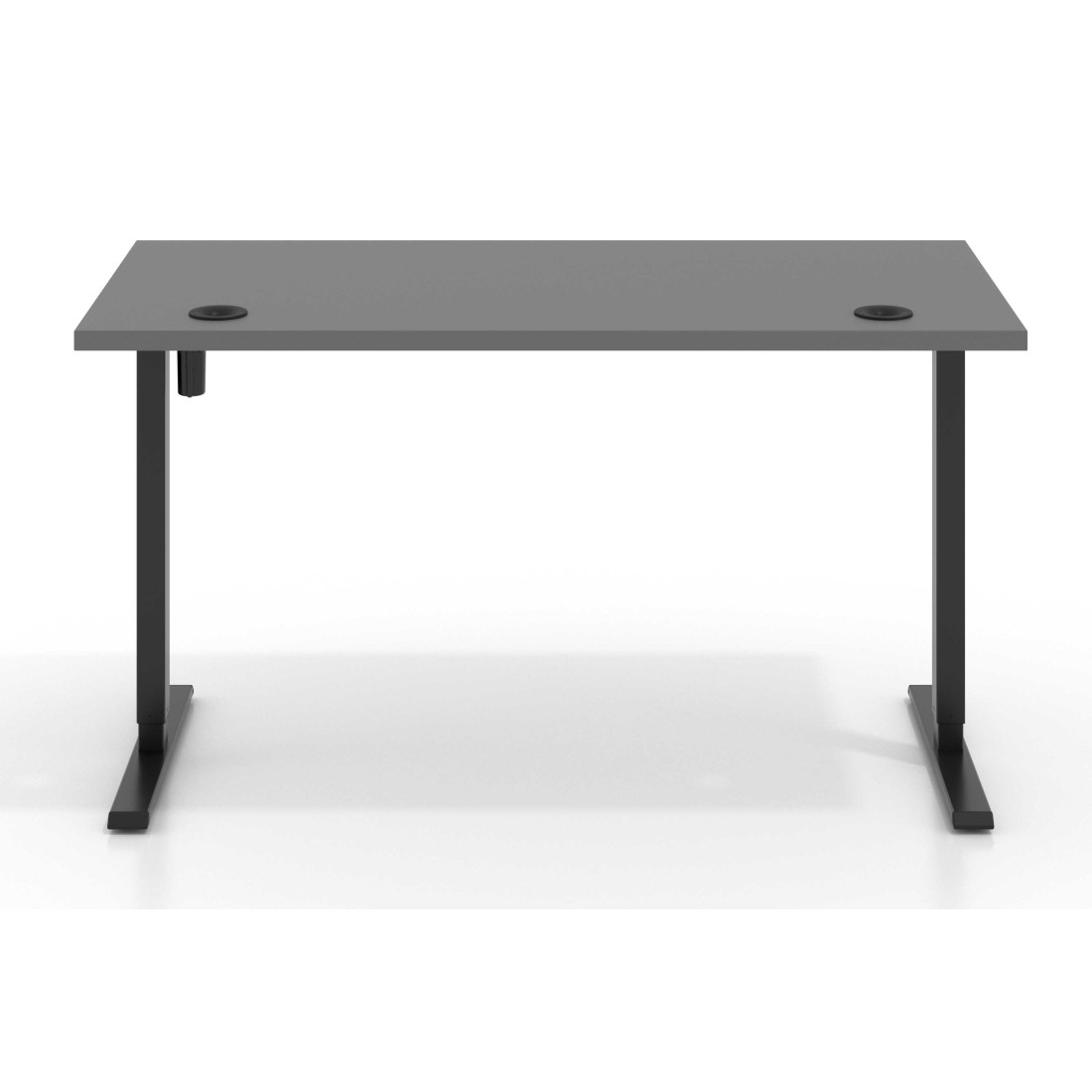 Escritorio Elevable Erghos Basic estructura negro canto recto