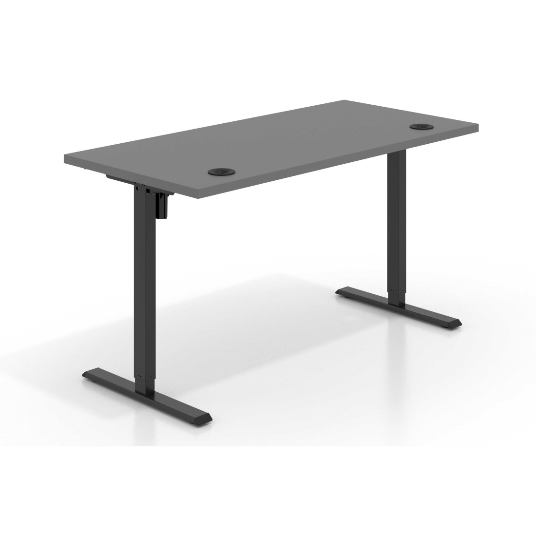 Escritorio Elevable Erghos Basic estructura negro canto recto