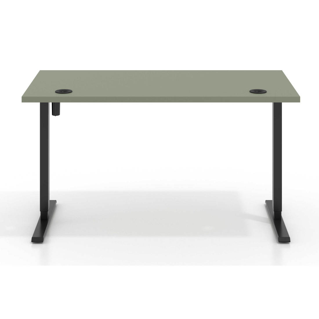 Escritorio Elevable Erghos Basic estructura negro canto recto