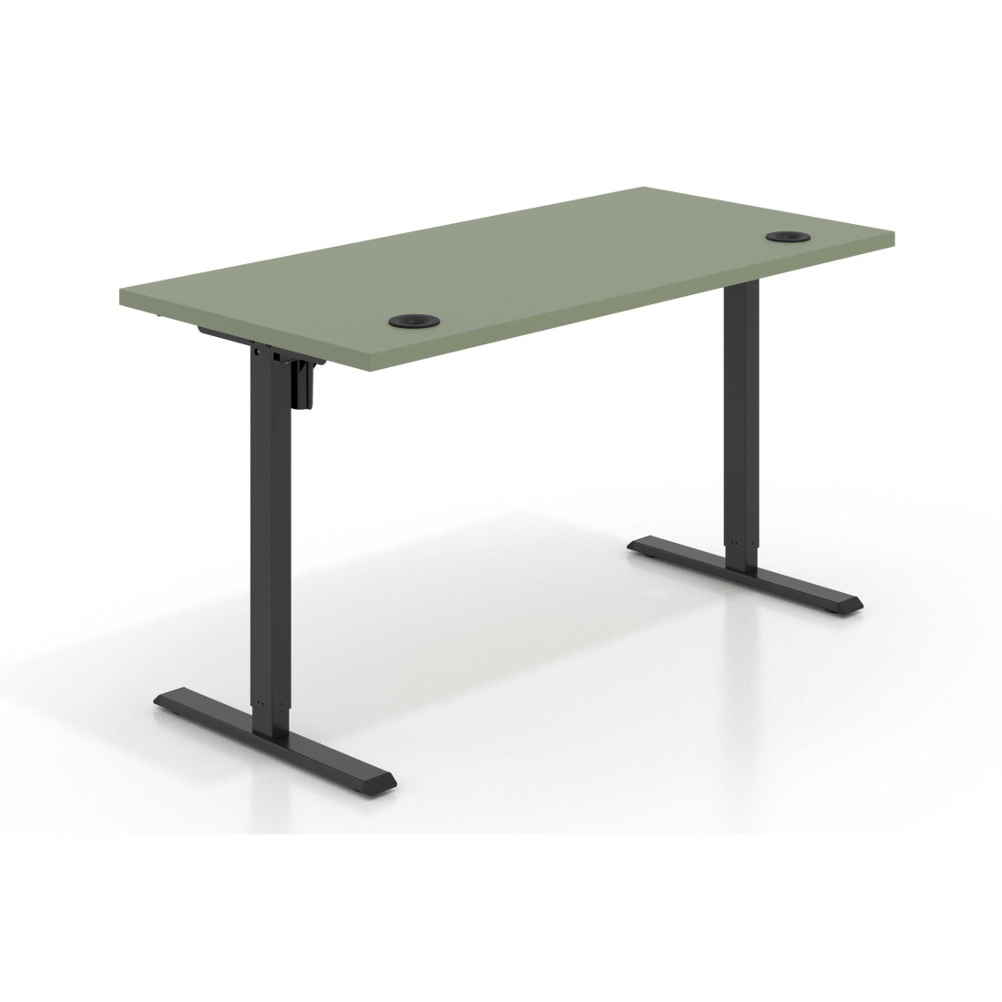 Escritorio Elevable Erghos Basic estructura negro canto recto