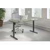 Escritorio Elevable Erghos Basic estructura negro canto recto