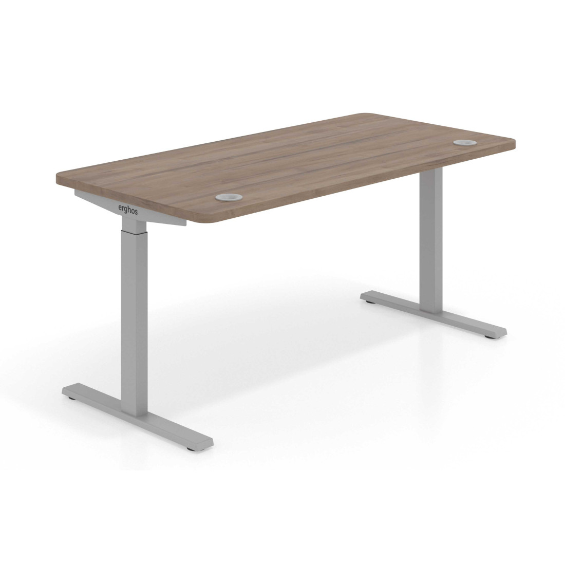 Escritorio Elevable Erghos Smart estructura aluminio canto curvo