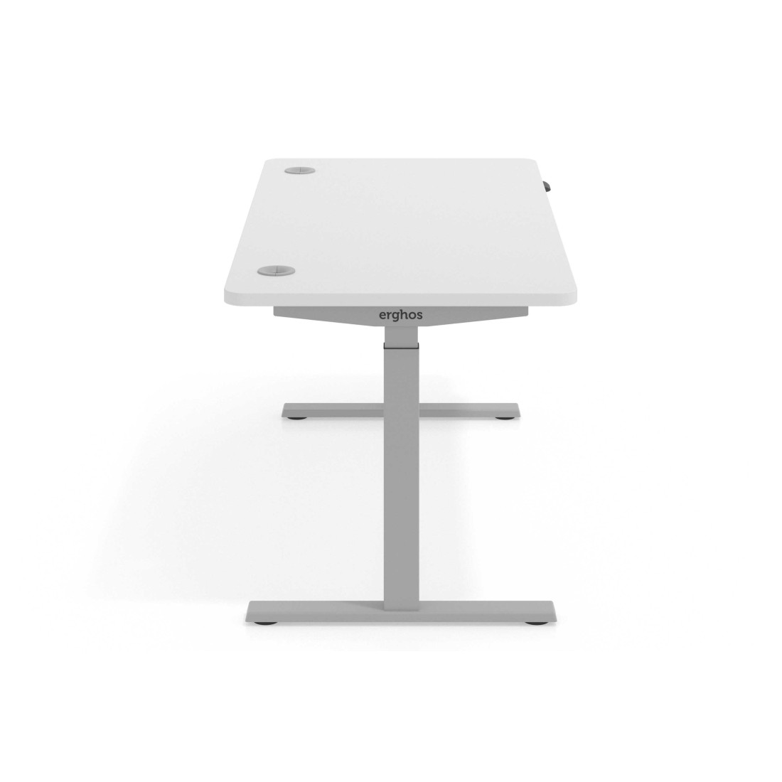 Escritorio Elevable Erghos Smart estructura aluminio canto curvo