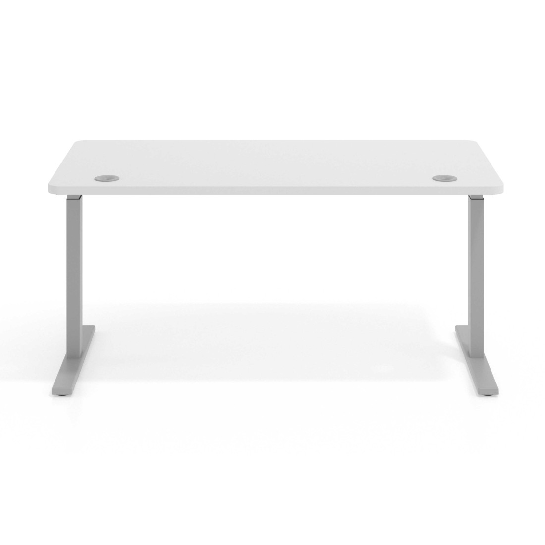 Escritorio Elevable Erghos Smart estructura aluminio canto curvo