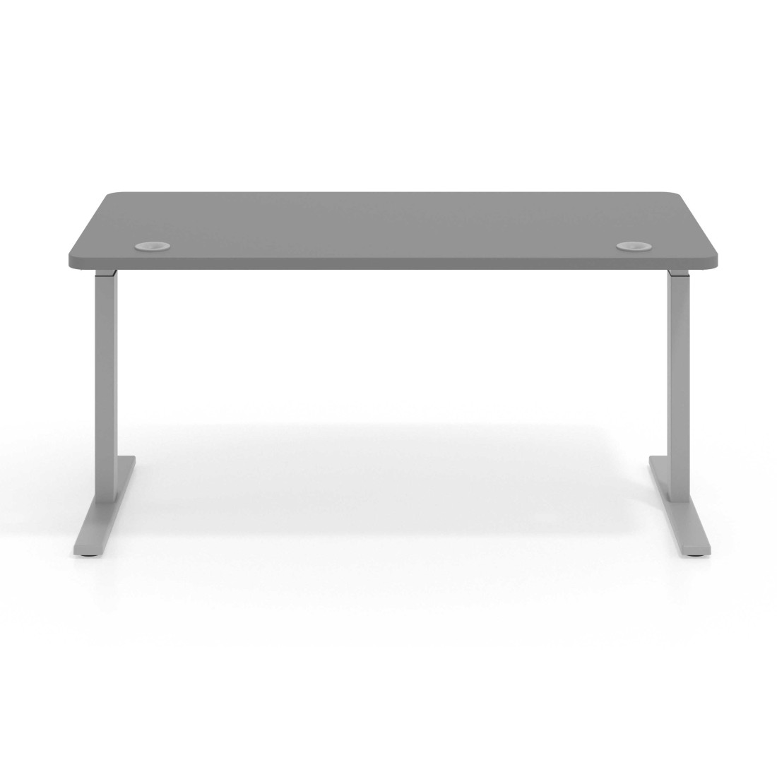 Escritorio Elevable Erghos Smart estructura aluminio canto curvo
