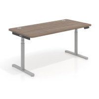 Escritorio Elevable Erghos Core estructura aluminio canto curvo - Noce, 160X80