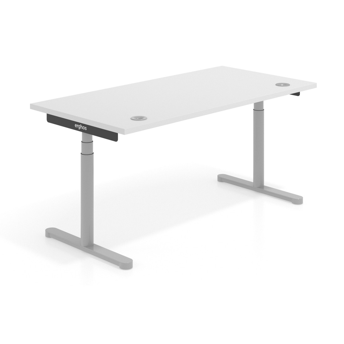 Escritorio Elevable Erghos Core estructura aluminio canto recto
