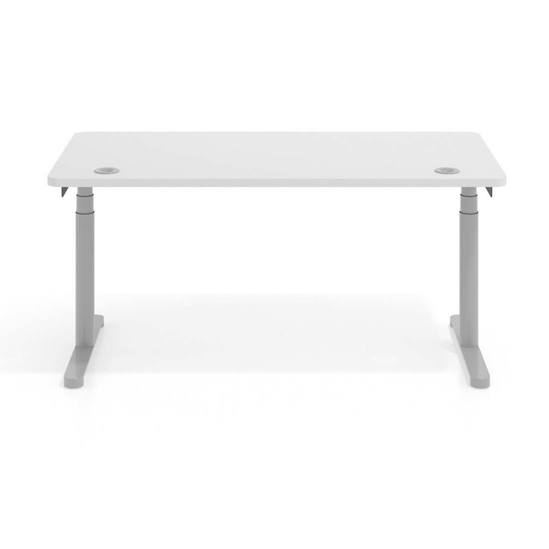 Escritorio Elevable Erghos Core estructura aluminio canto curvo