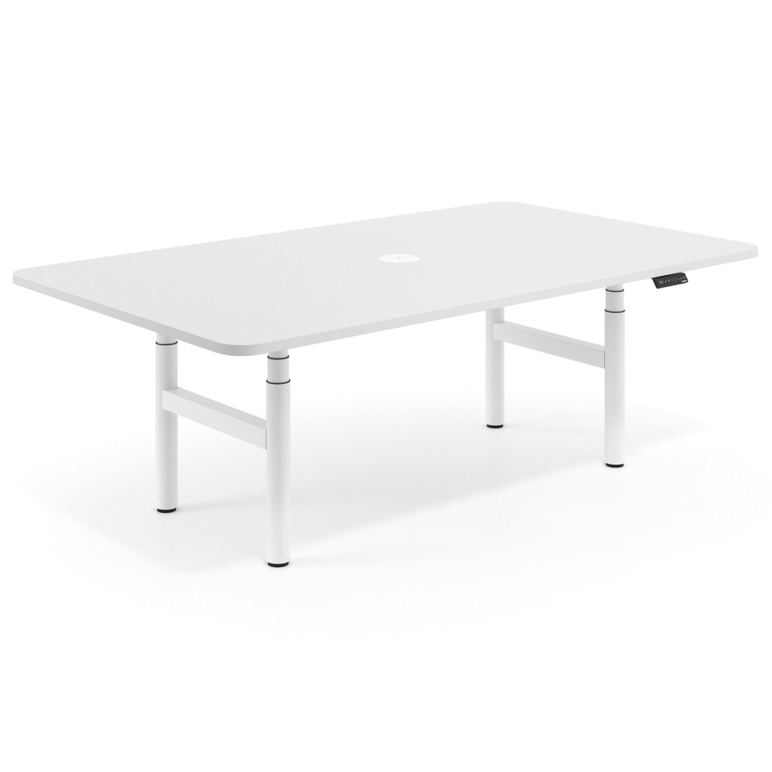 escritorio elevable 180x130 blanco mate erghos curvo 1