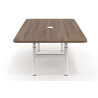 Mesa de Reuniones Elevable Erghos Core estructura blanca canto curvo