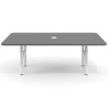 Mesa de Reuniones Elevable Erghos Core estructura blanca canto curvo