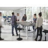 Mesa de Reuniones Elevable Erghos Core estructura blanca canto curvo