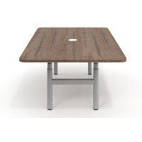 Mesa de Reuniones Elevable Erghos Core estructura aluminio canto curvo - Noce, 240X130 Second image