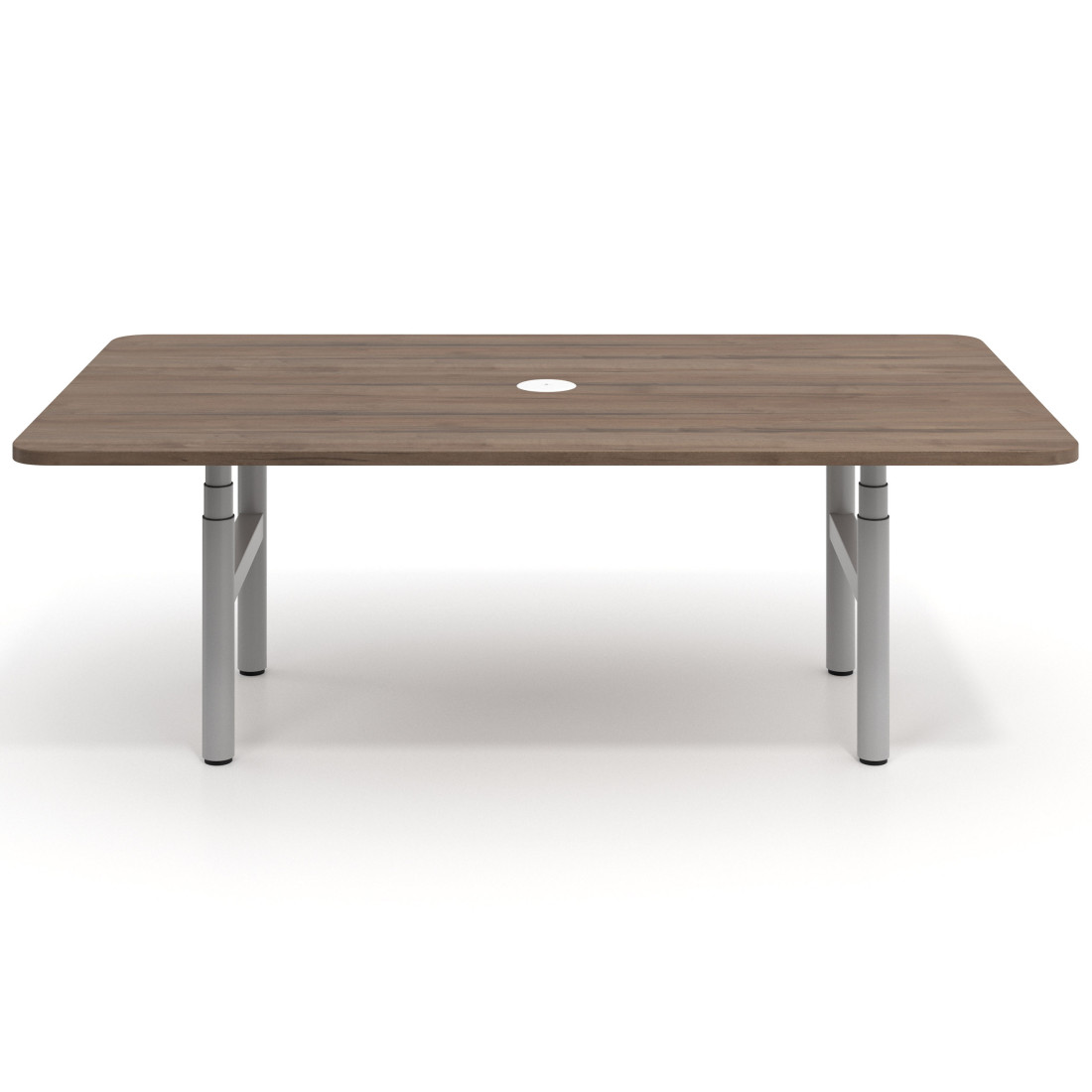 Mesa de Reuniones Elevable Erghos Core estructura aluminio canto curvo