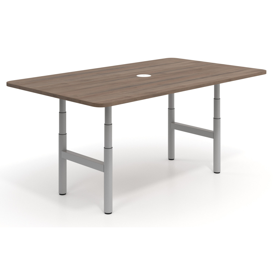 Mesa de Reuniones Elevable Erghos Core estructura aluminio canto curvo