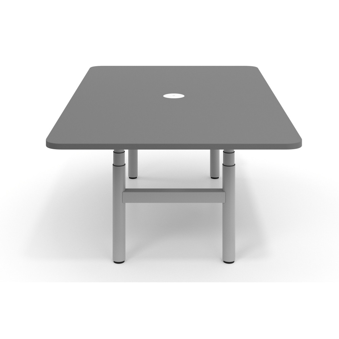 Mesa de Reuniones Elevable Erghos Core estructura aluminio canto curvo